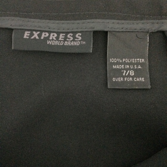 Express Womens 7/8 Black 100% Polyester Midi Skirt - Picture 5 of 6